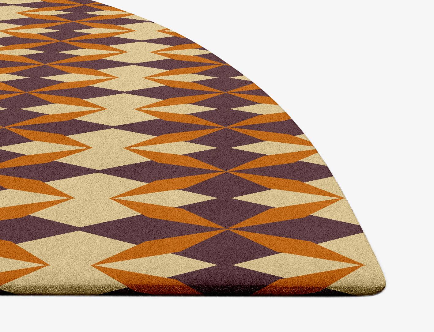 Arabesque Geometric Halfmoon Hand Tufted Pure Wool Custom Rug by Rug Artisan