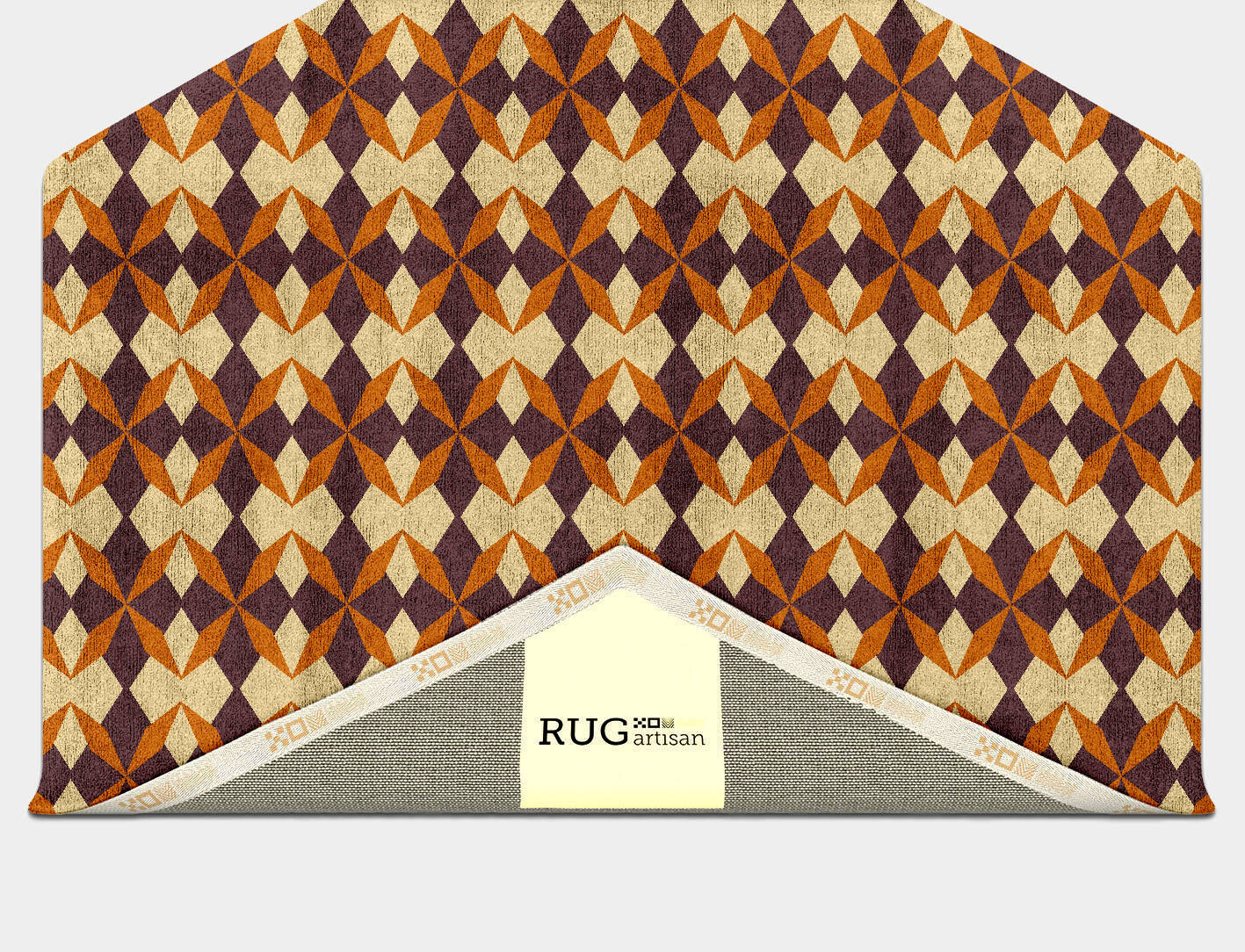 Arabesque Geometric Hexagon Hand Tufted Bamboo Silk Custom Rug by Rug Artisan