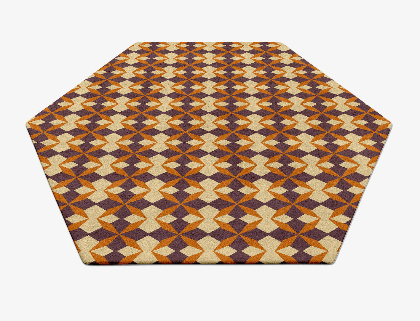 Arabesque Geometric Hexagon Hand Tufted Pure Wool Custom Rug by Rug Artisan