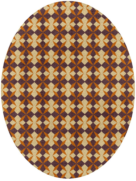 Arabesque Geometric Oval Hand Tufted Pure Wool Custom Rug by Rug Artisan