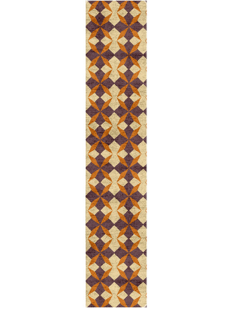 Arabesque Geometric Runner Hand Tufted Bamboo Silk Custom Rug by Rug Artisan