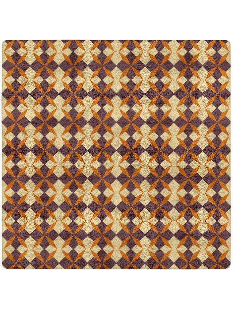 Arabesque Geometric Square Hand Tufted Bamboo Silk Custom Rug by Rug Artisan
