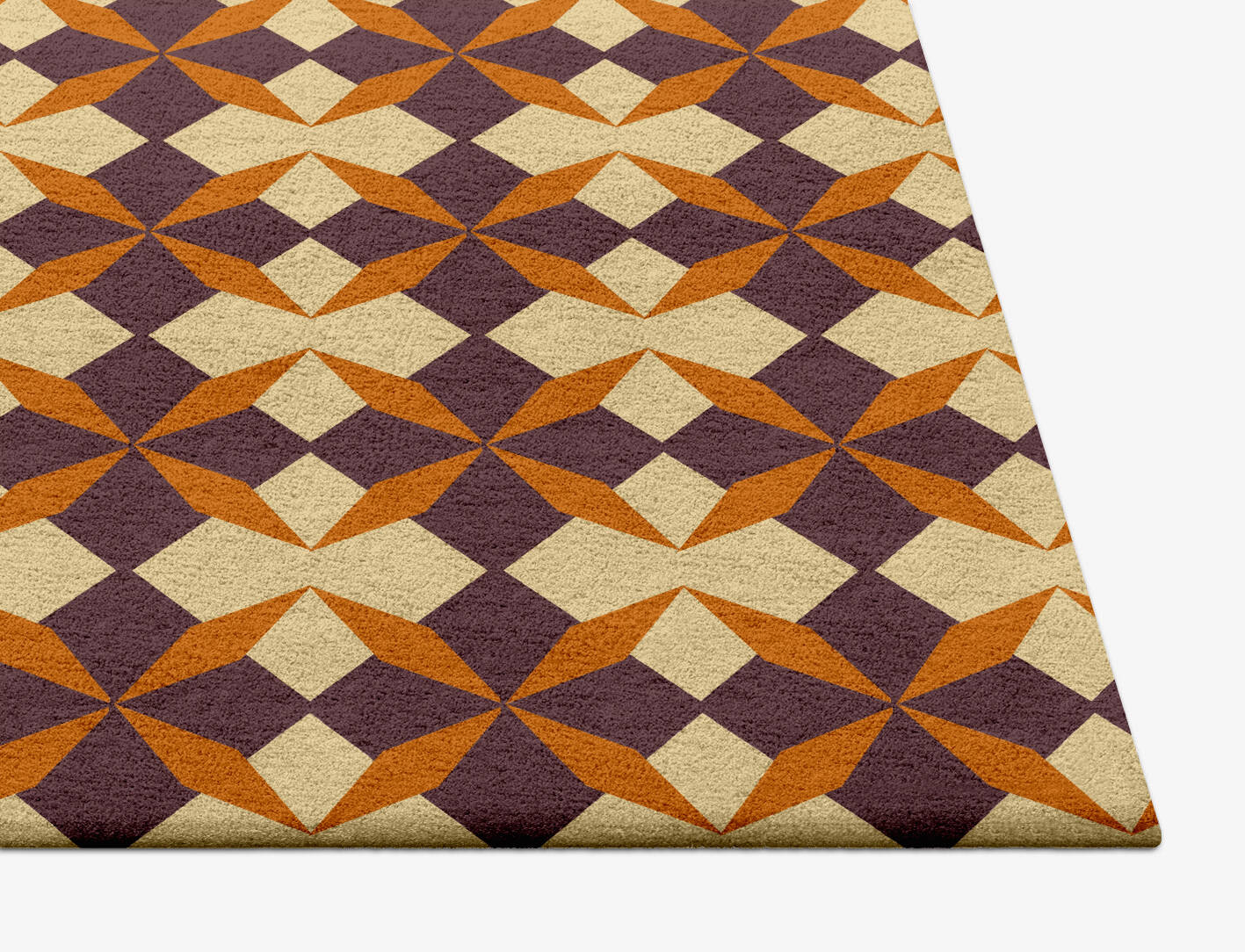 Arabesque Geometric Square Hand Tufted Pure Wool Custom Rug by Rug Artisan