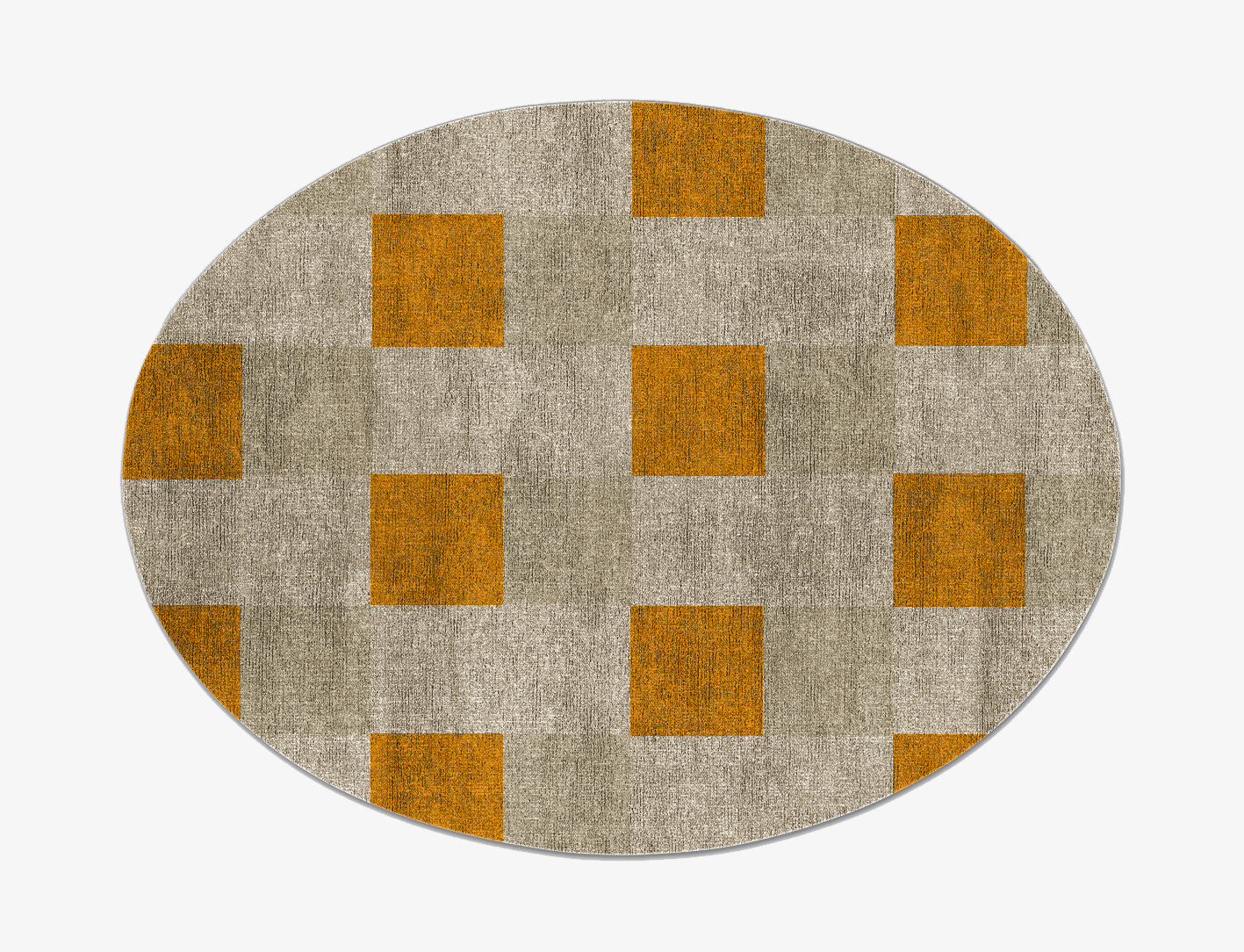 Aralia Geometric Oval Flatweave Bamboo Silk Custom Rug by Rug Artisan