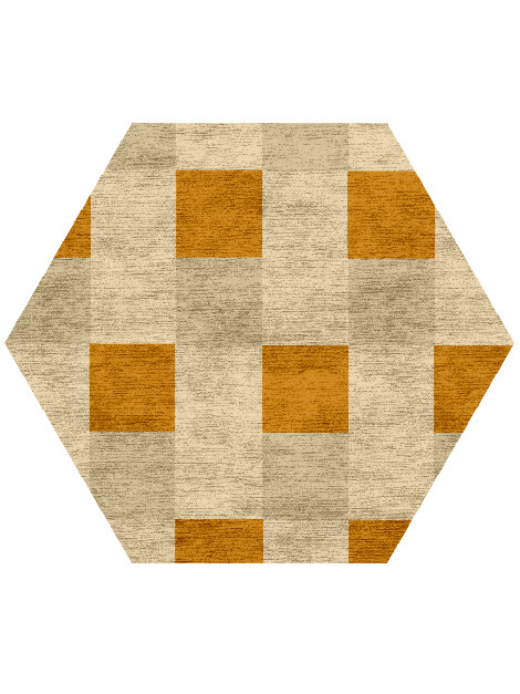 Aralia Geometric Hexagon Hand Knotted Bamboo Silk Custom Rug by Rug Artisan