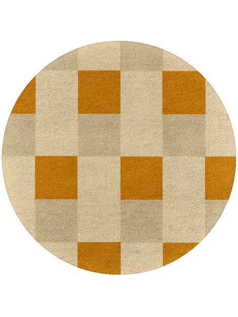Aralia Geometric Round Hand Tufted Pure Wool Custom Rug by Rug Artisan