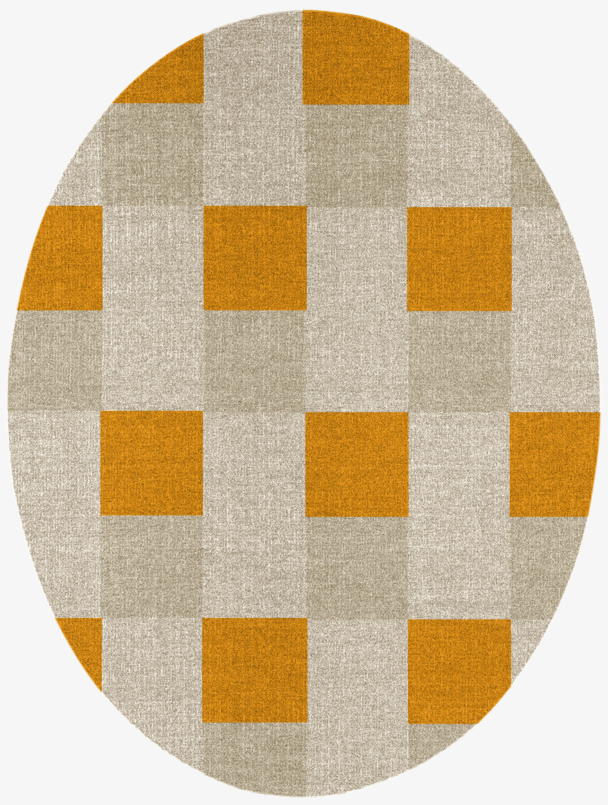 Aralia Geometric Oval Outdoor Recycled Yarn Custom Rug by Rug Artisan