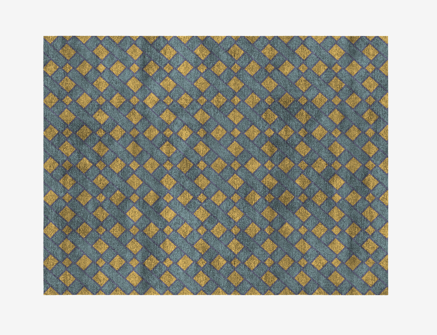Argyle Geometric Rectangle Flatweave Bamboo Silk Custom Rug by Rug Artisan