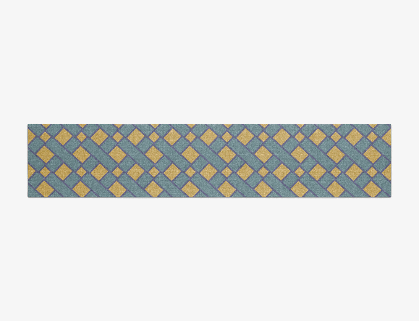 Argyle Geometric Runner Flatweave New Zealand Wool Custom Rug by Rug Artisan