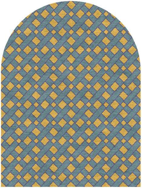 Argyle Geometric Arch Hand Knotted Tibetan Wool Custom Rug by Rug Artisan