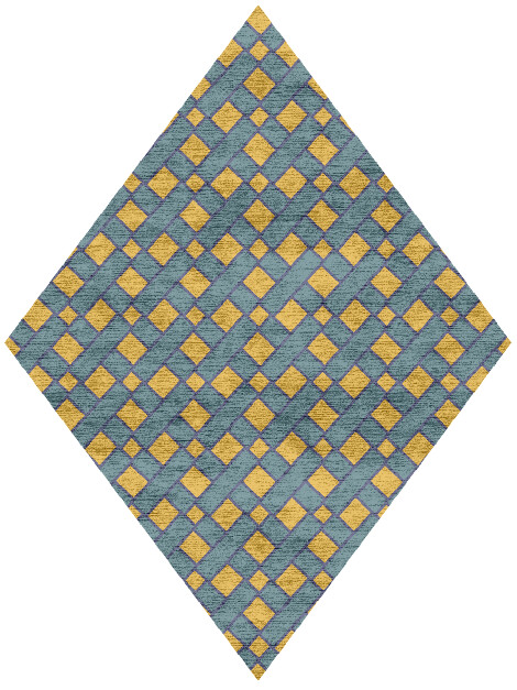 Argyle Geometric Diamond Hand Knotted Bamboo Silk Custom Rug by Rug Artisan