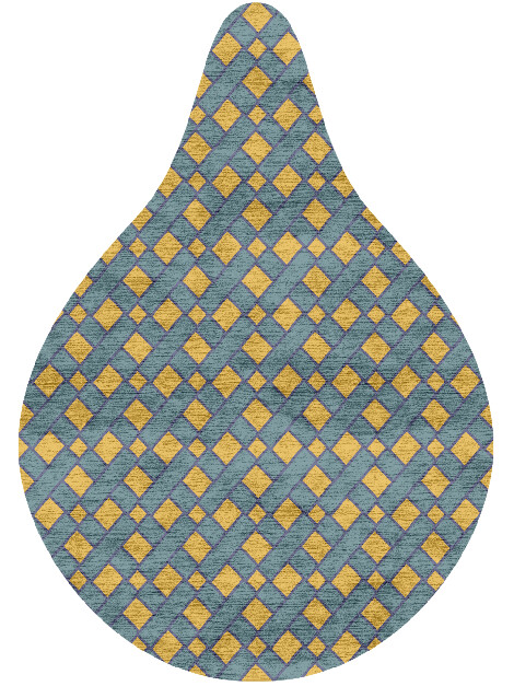 Argyle Geometric Drop Hand Knotted Bamboo Silk Custom Rug by Rug Artisan