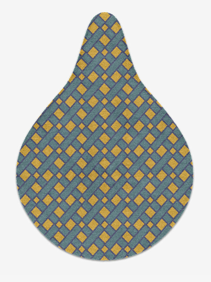 Argyle Geometric Drop Hand Knotted Tibetan Wool Custom Rug by Rug Artisan
