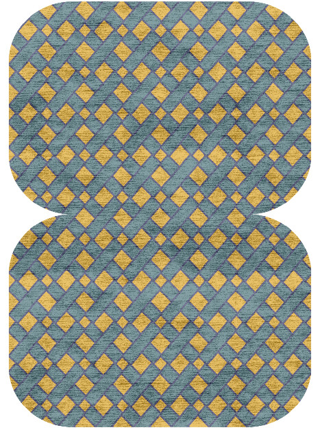 Argyle Geometric Eight Hand Knotted Bamboo Silk Custom Rug by Rug Artisan