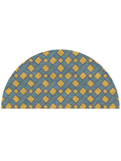 Argyle Geometric Halfmoon Hand Knotted Tibetan Wool Custom Rug by Rug Artisan