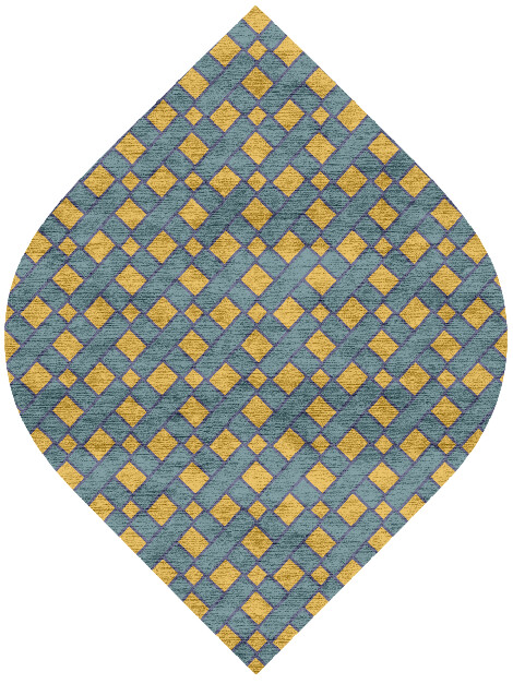 Argyle Geometric Ogee Hand Knotted Bamboo Silk Custom Rug by Rug Artisan