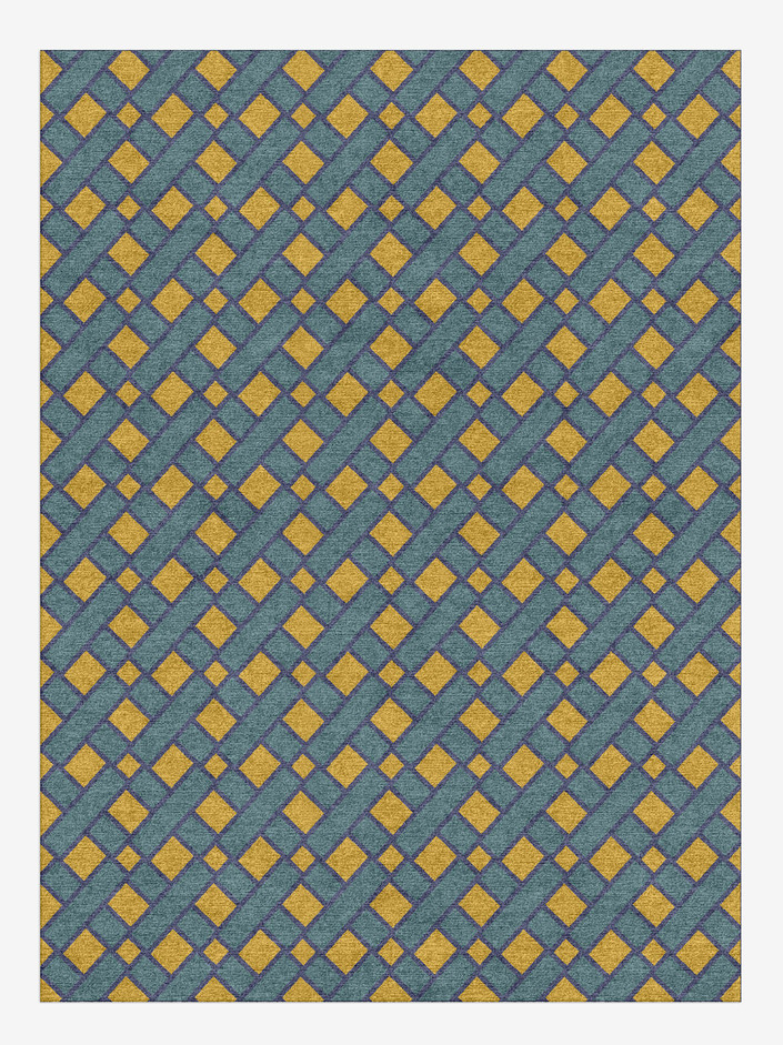 Argyle Geometric Rectangle Hand Knotted Tibetan Wool Custom Rug by Rug Artisan