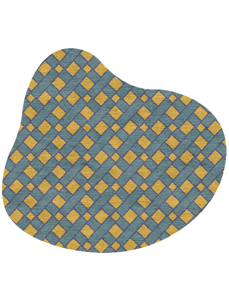 Argyle Geometric Splash Hand Knotted Tibetan Wool Custom Rug by Rug Artisan