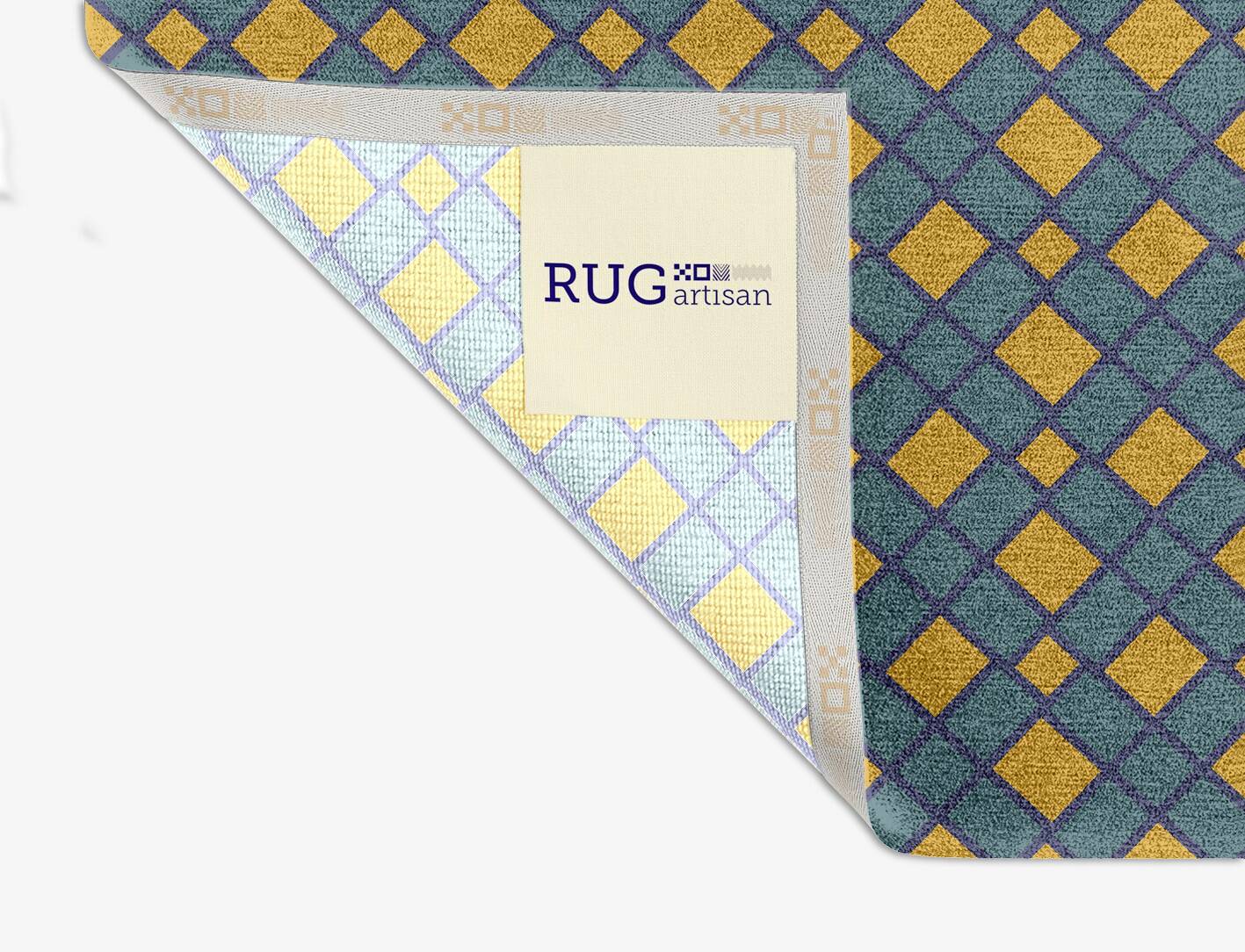 Argyle Geometric Square Hand Knotted Tibetan Wool Custom Rug by Rug Artisan