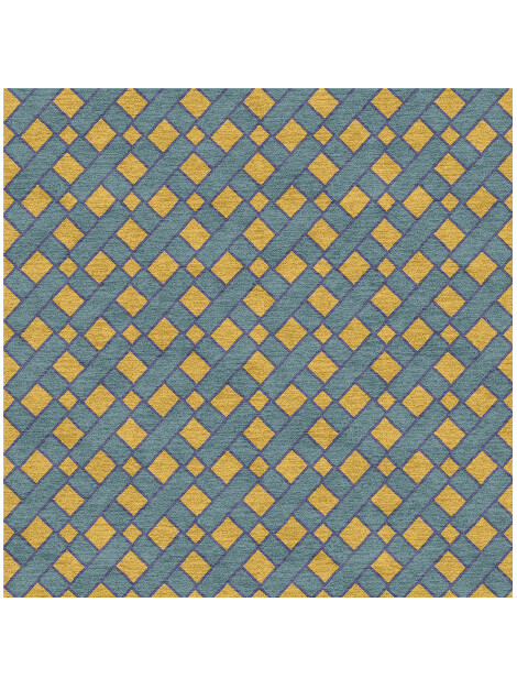 Argyle Geometric Square Hand Knotted Tibetan Wool Custom Rug by Rug Artisan