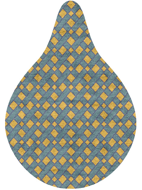 Argyle Geometric Drop Hand Tufted Bamboo Silk Custom Rug by Rug Artisan