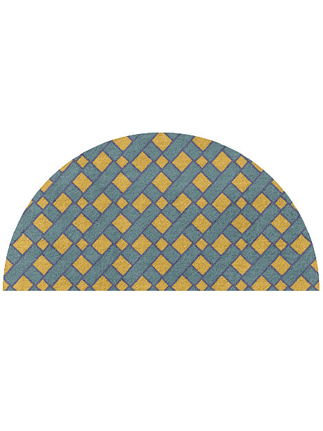 Argyle Geometric Halfmoon Hand Tufted Pure Wool Custom Rug by Rug Artisan