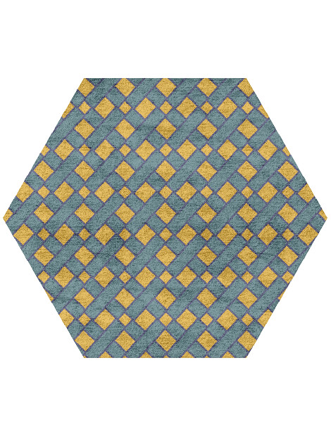 Argyle Geometric Hexagon Hand Tufted Bamboo Silk Custom Rug by Rug Artisan