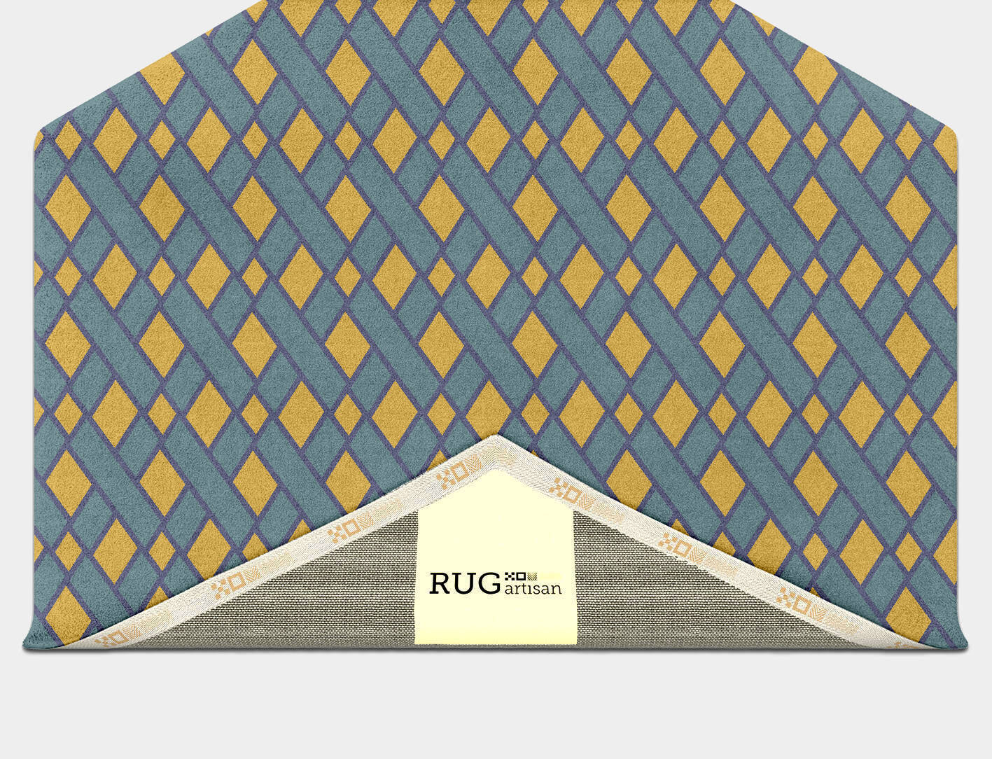 Argyle Geometric Hexagon Hand Tufted Pure Wool Custom Rug by Rug Artisan