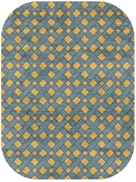 Argyle Geometric Oblong Hand Tufted Bamboo Silk Custom Rug by Rug Artisan