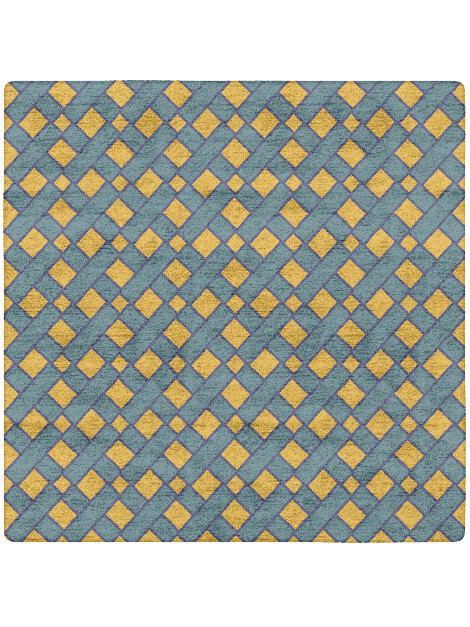 Argyle Geometric Square Hand Tufted Bamboo Silk Custom Rug by Rug Artisan