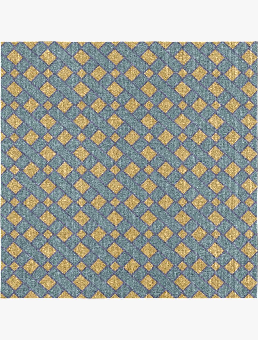 Argyle Geometric Square Outdoor Recycled Yarn Custom Rug by Rug Artisan