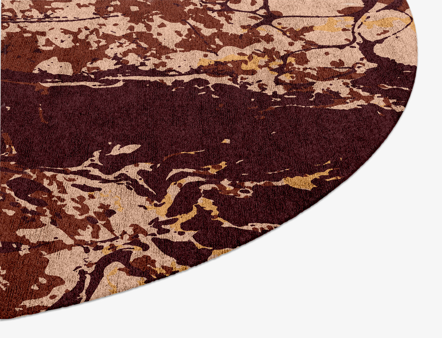 Arid Surface Art Oval Hand Knotted Bamboo Silk Custom Rug by Rug Artisan