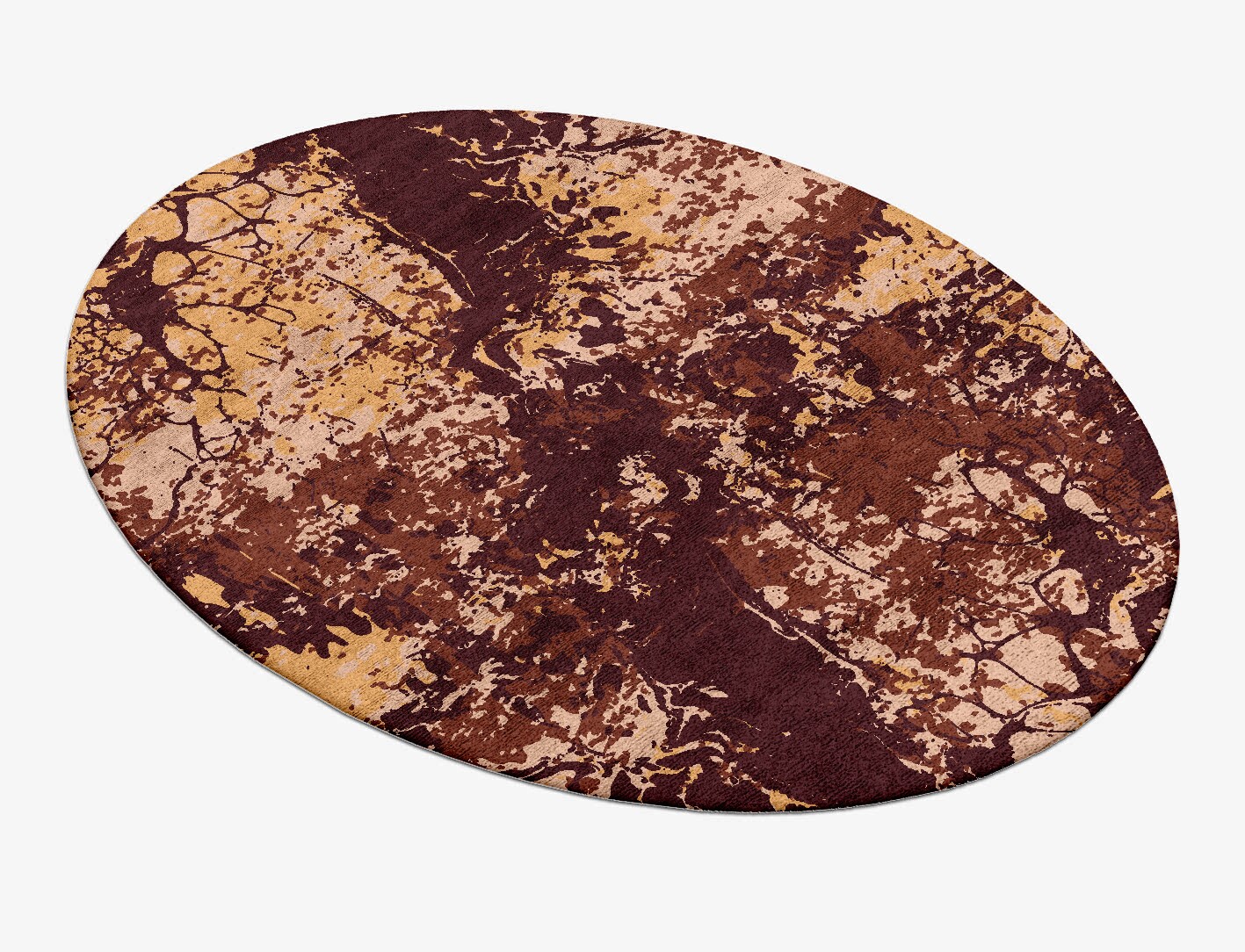 Arid Surface Art Oval Hand Tufted Bamboo Silk Custom Rug by Rug Artisan