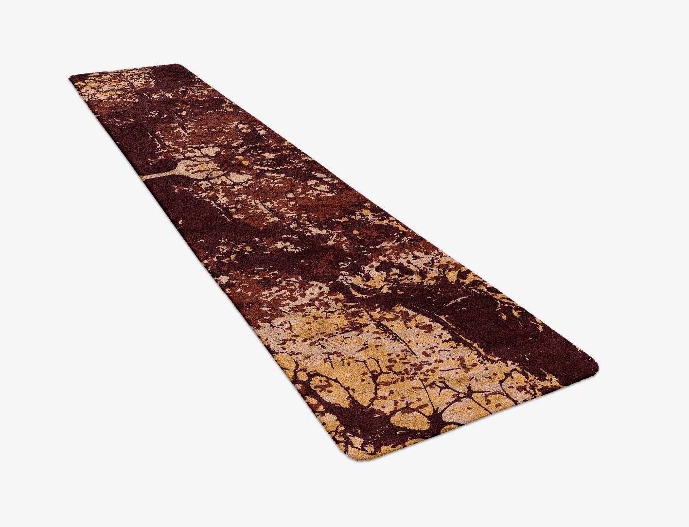 Arid Surface Art Runner Hand Tufted Bamboo Silk Custom Rug by Rug Artisan