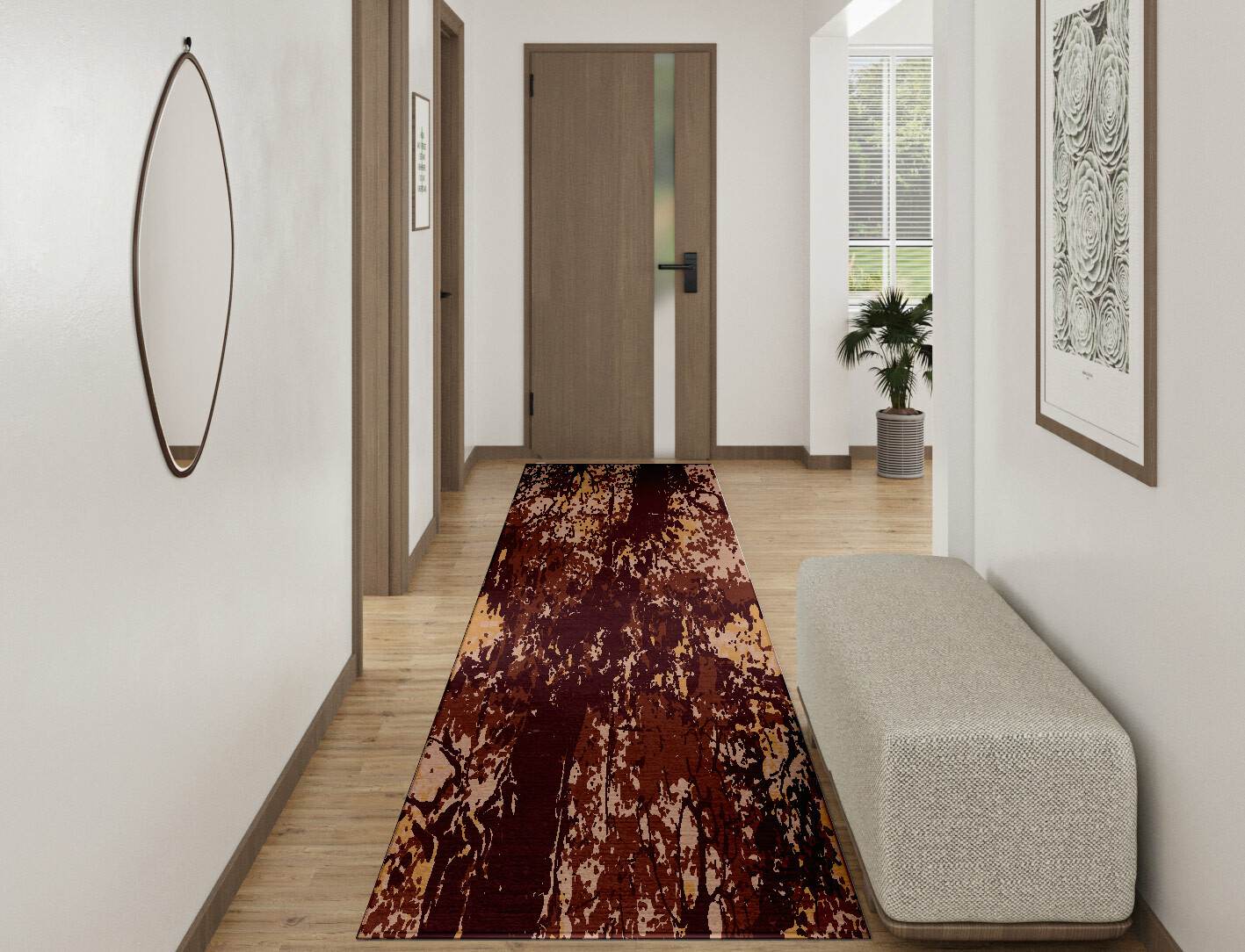 Arid Surface Art Runner Hand Tufted Pure Wool Custom Rug by Rug Artisan