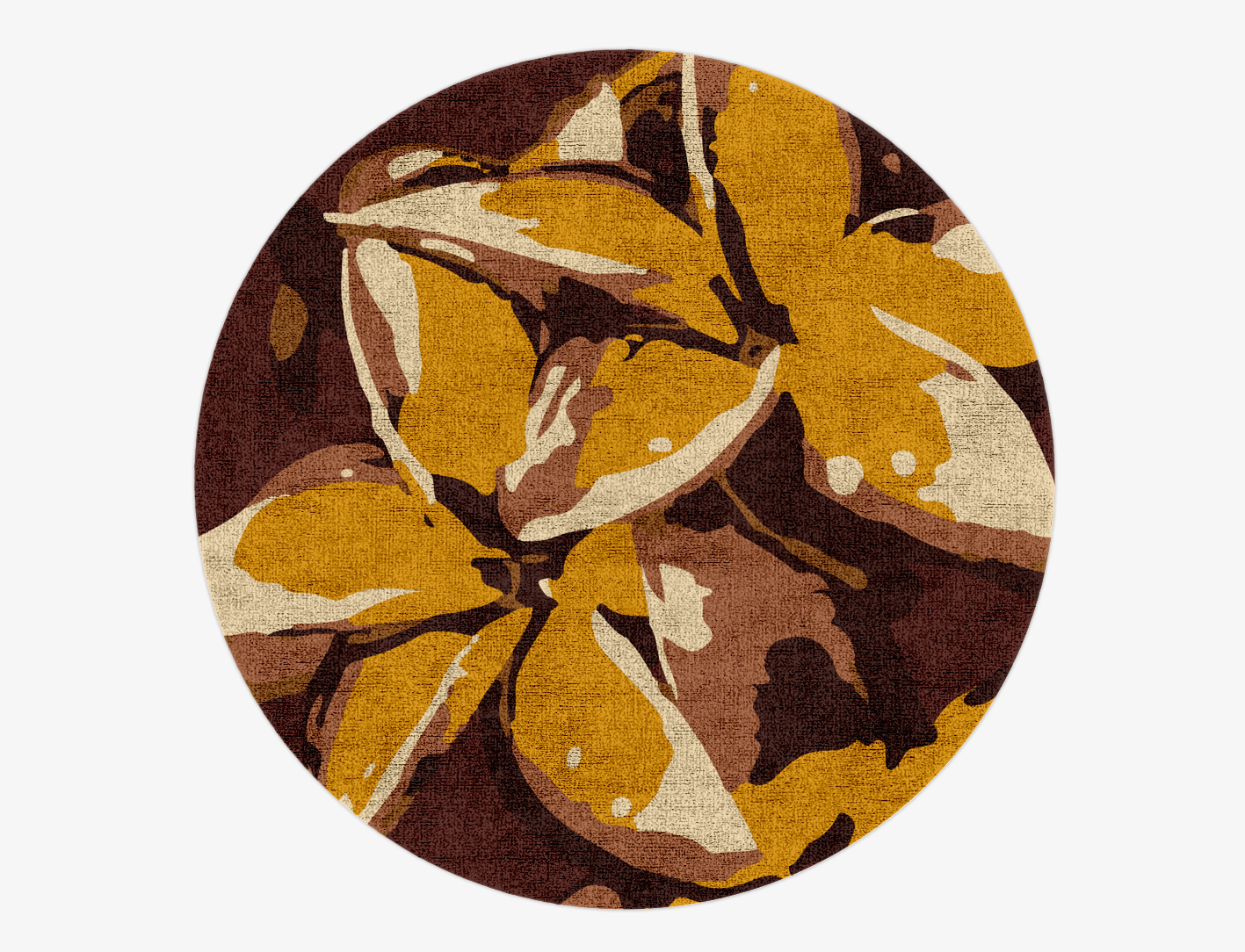 Aristate Floral Round Hand Knotted Bamboo Silk Custom Rug by Rug Artisan