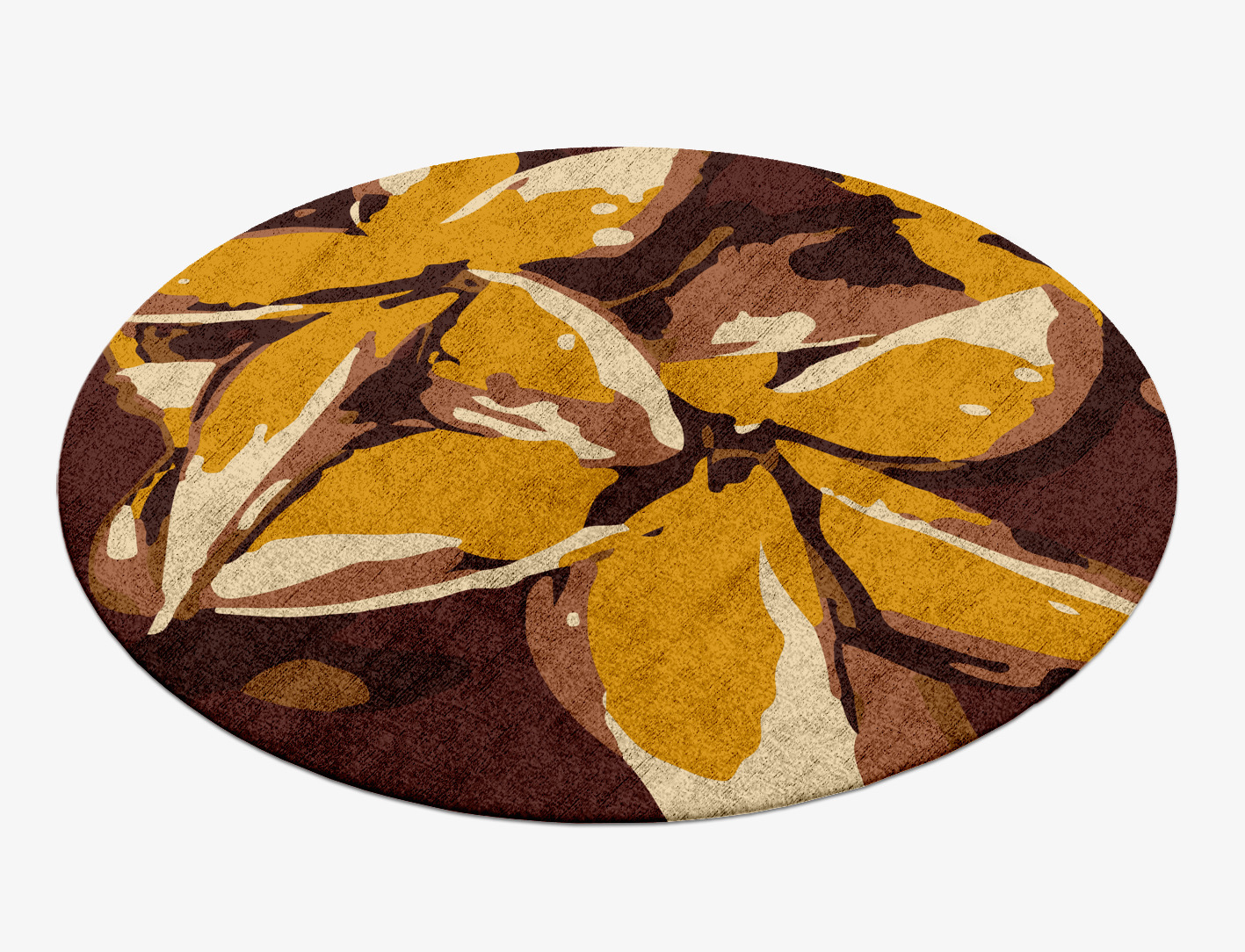 Aristate Floral Round Hand Knotted Bamboo Silk Custom Rug by Rug Artisan