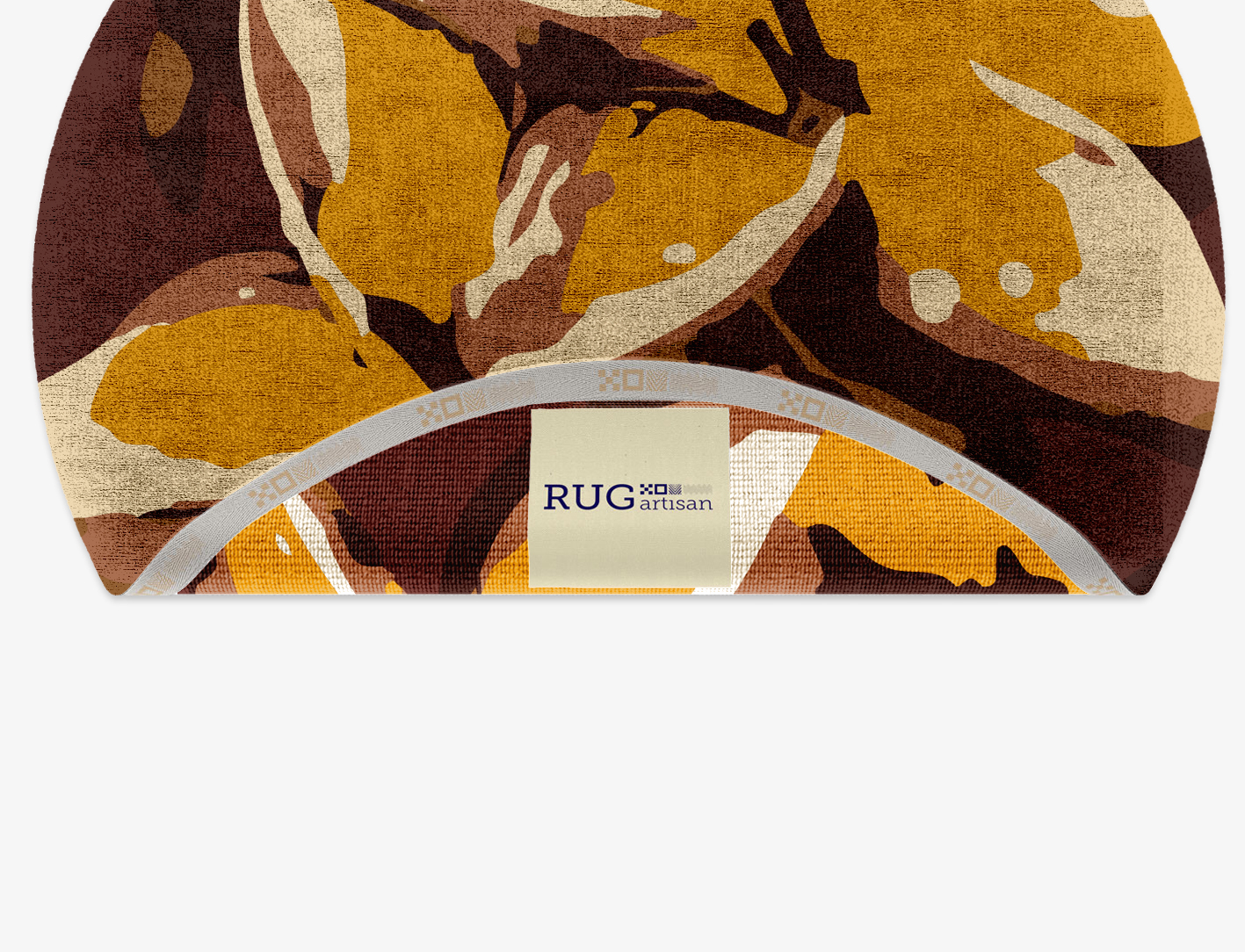 Aristate Floral Round Hand Knotted Bamboo Silk Custom Rug by Rug Artisan