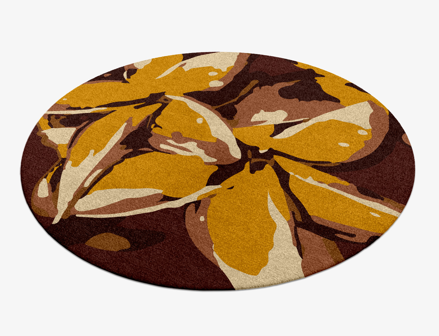 Aristate Floral Round Hand Knotted Tibetan Wool Custom Rug by Rug Artisan