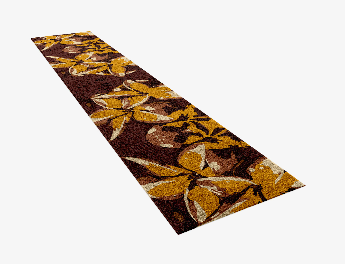 Aristate Floral Runner Hand Knotted Bamboo Silk Custom Rug by Rug Artisan