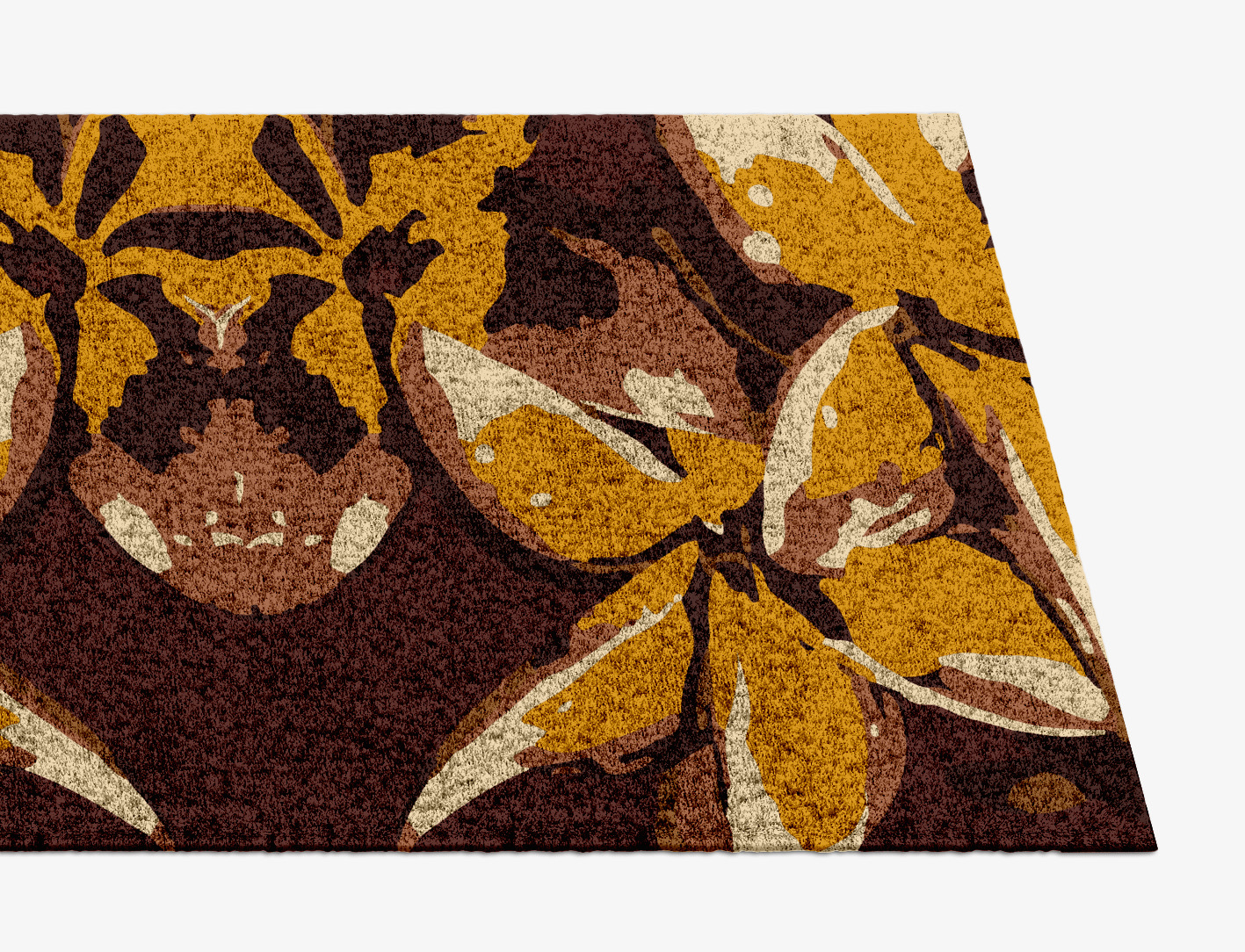 Aristate Floral Runner Hand Knotted Bamboo Silk Custom Rug by Rug Artisan