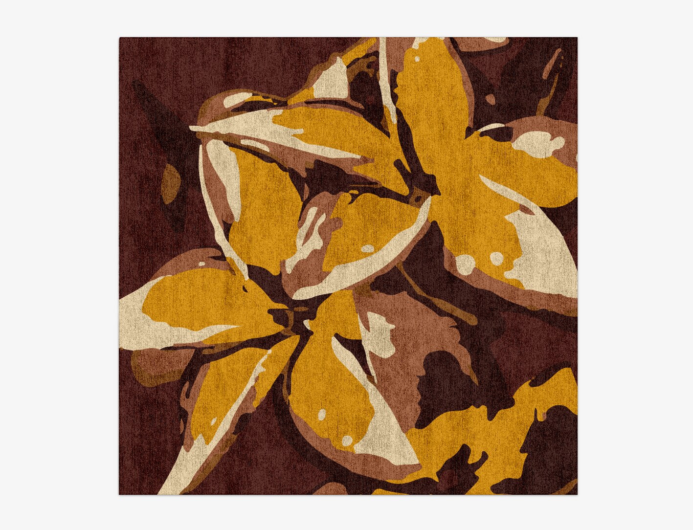 Aristate Floral Square Hand Knotted Bamboo Silk Custom Rug by Rug Artisan