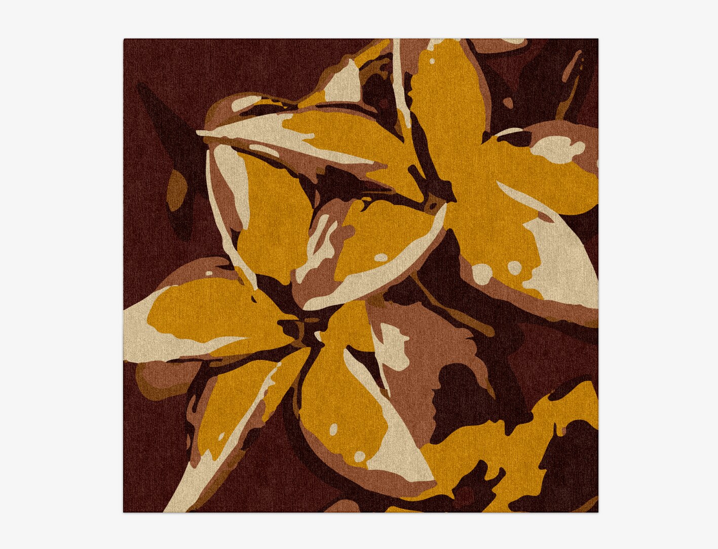 Aristate Floral Square Hand Knotted Tibetan Wool Custom Rug by Rug Artisan