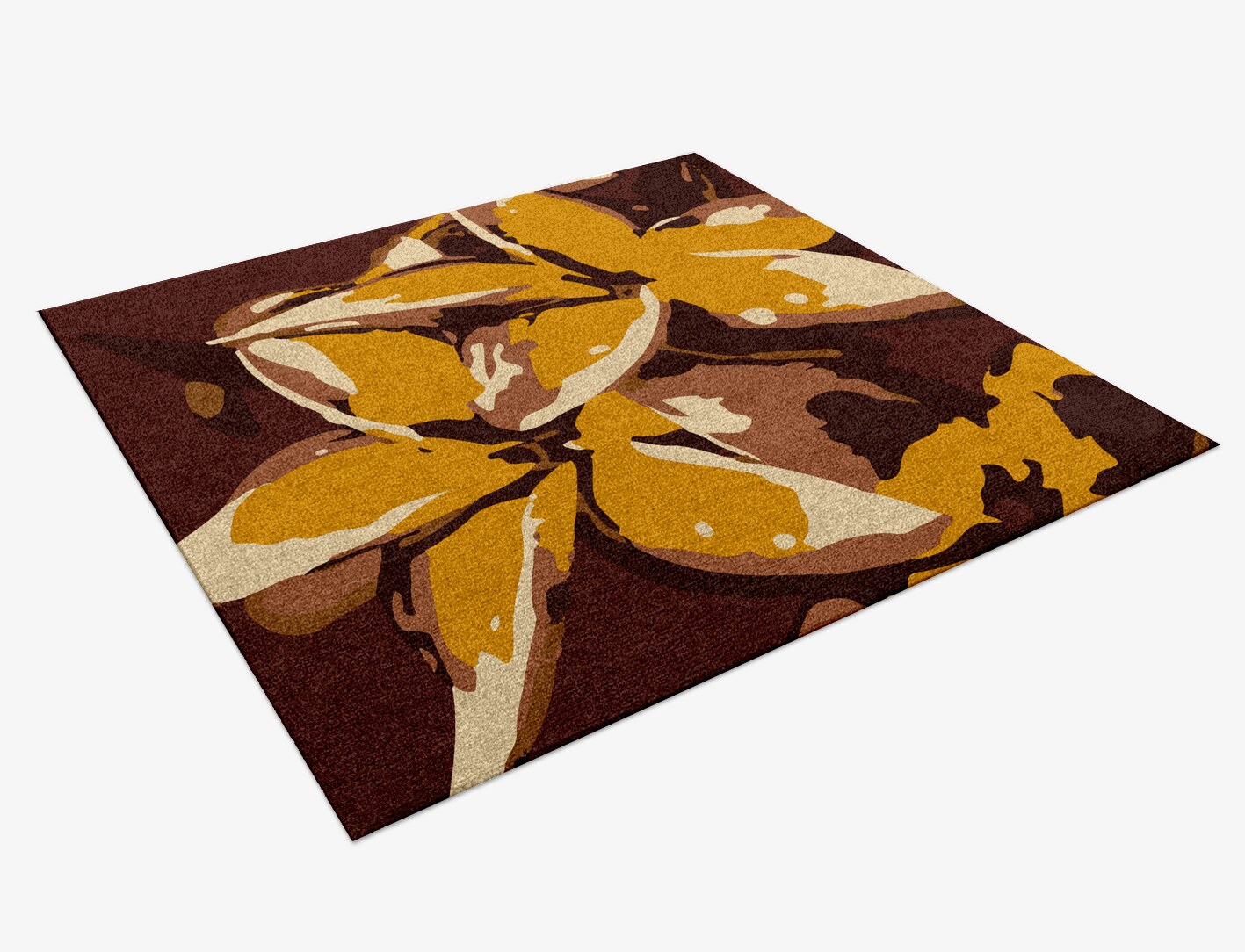 Aristate Floral Square Hand Knotted Tibetan Wool Custom Rug by Rug Artisan