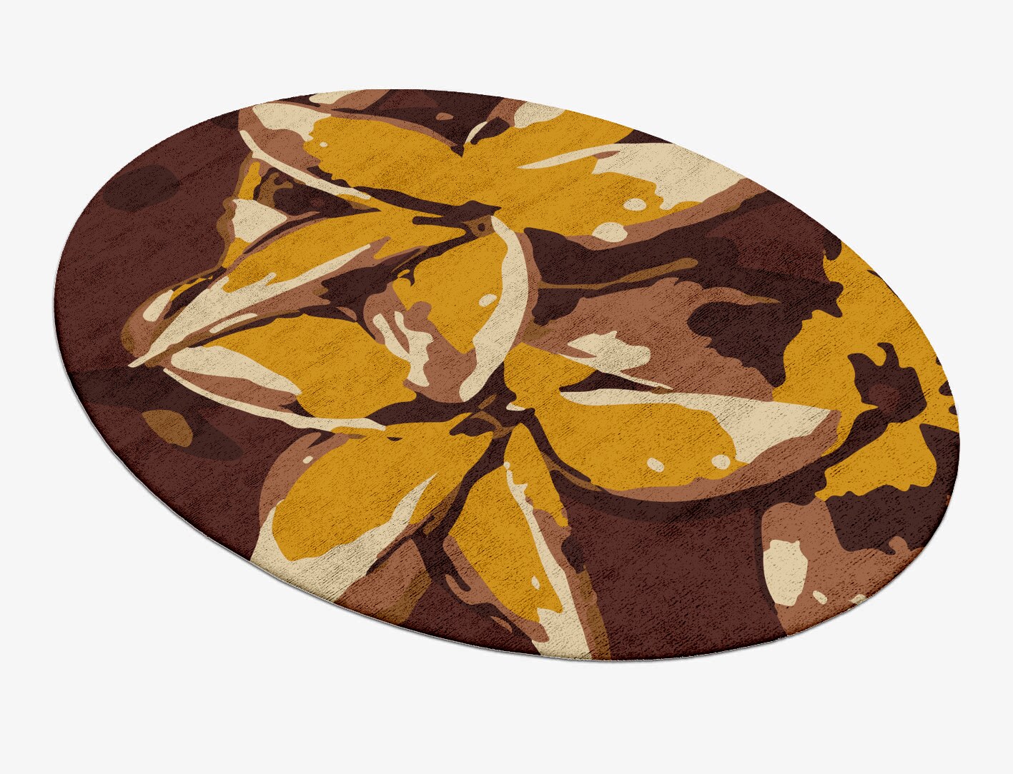 Aristate Floral Oval Hand Tufted Bamboo Silk Custom Rug by Rug Artisan