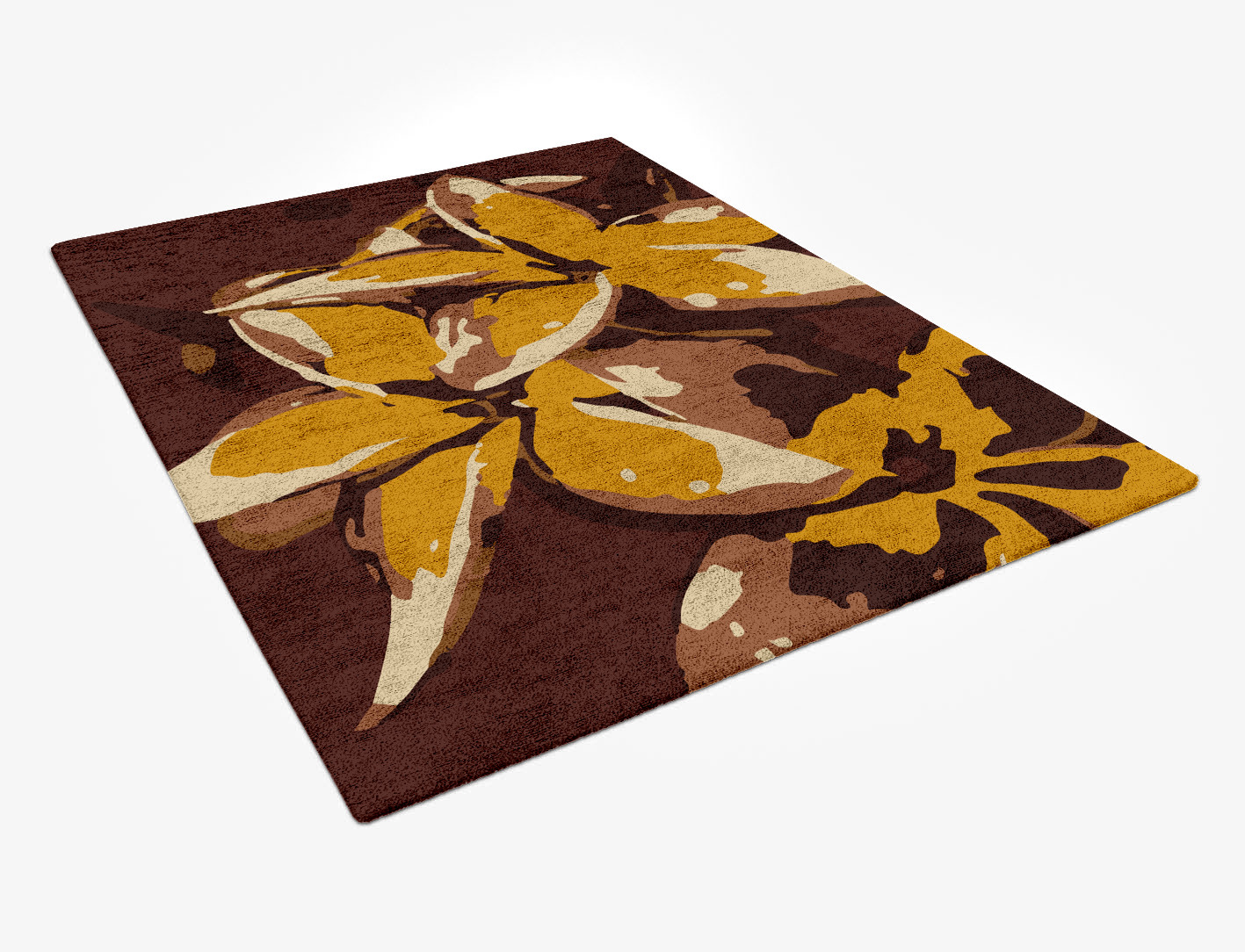 Aristate Floral Rectangle Hand Tufted Bamboo Silk Custom Rug by Rug Artisan