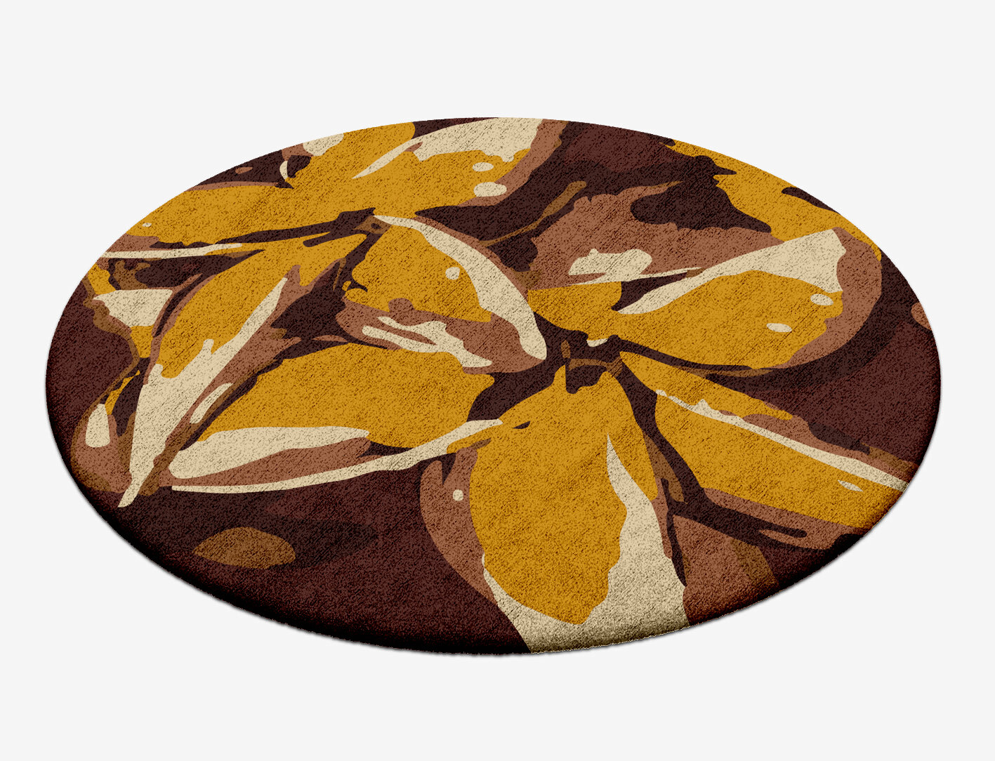 Aristate Floral Round Hand Tufted Bamboo Silk Custom Rug by Rug Artisan