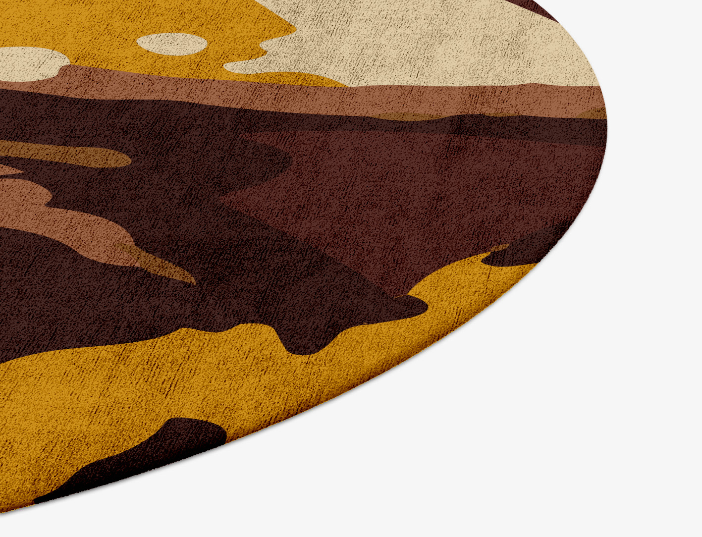 Aristate Floral Round Hand Tufted Bamboo Silk Custom Rug by Rug Artisan