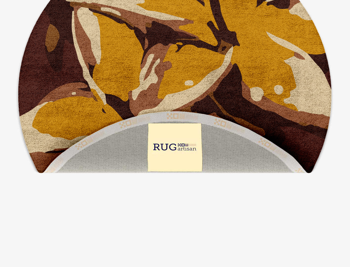 Aristate Floral Round Hand Tufted Bamboo Silk Custom Rug by Rug Artisan