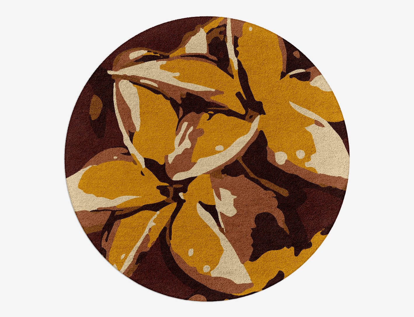 Aristate Floral Round Hand Tufted Pure Wool Custom Rug by Rug Artisan
